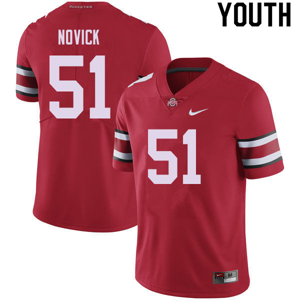 Youth #51 Brett Novick Ohio State Buckeyes College Football Jerseys Sale-Red
